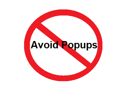 Avoid Popup
